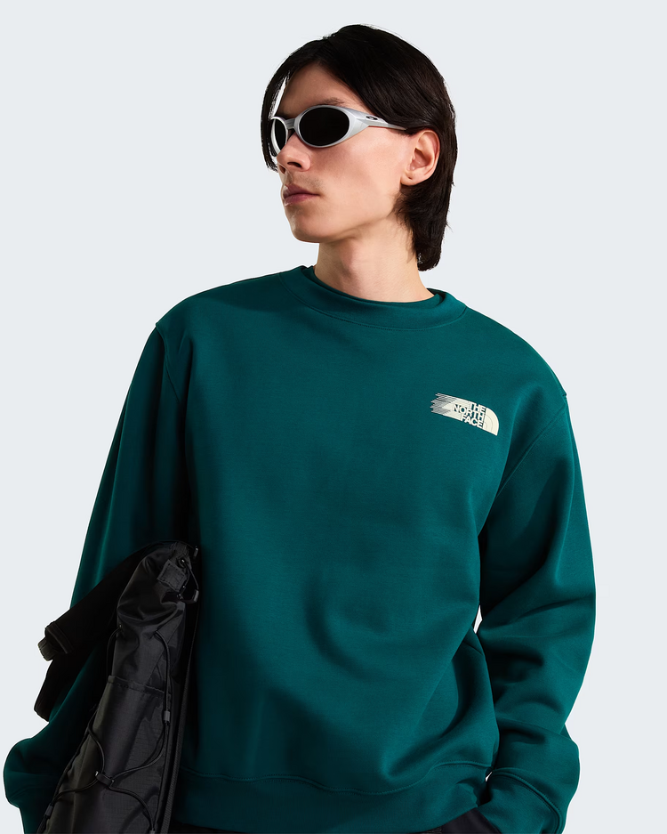 THE NORTH FACE MEN'S RETRO TRAIL RELAXED GRAPHIC SWEATSHIRT