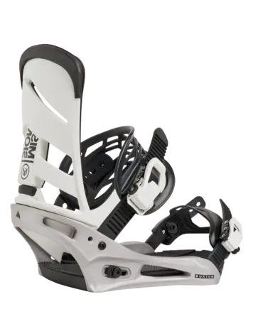 Burton MEN'S MISSION SNOWBOARD BINDINGS WHITE/SILVER