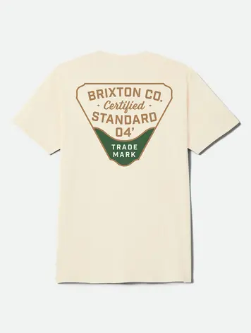 Brixton HOMMES BLIGHTON STANDARD T-SHIRT CREAM