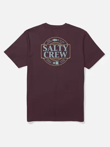Salty crew MEN'S SPLIT UP CREW TEE WINE