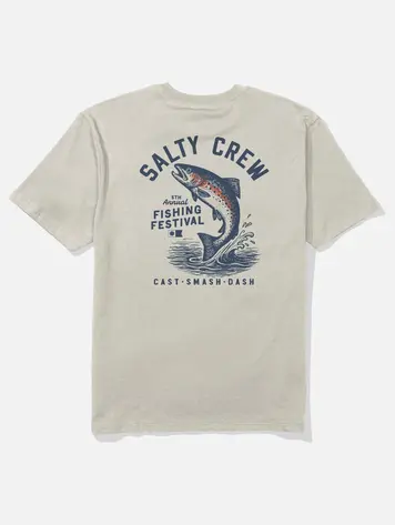 Salty crew HOMMES TROUT CLASSIC CREW TEE BONE