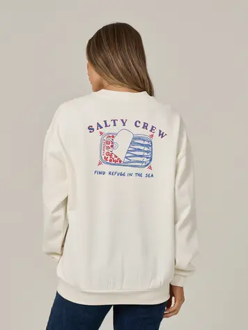 Salty crew FEMMES CUTE TIN CREW SWEATSHIRT OFF WHITE