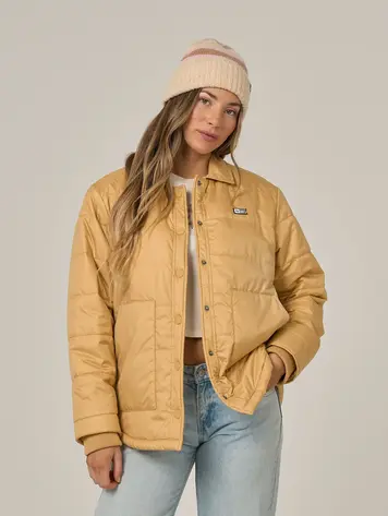Salty crew WOMEN'S BARRIER SNAP JACKET GOLD