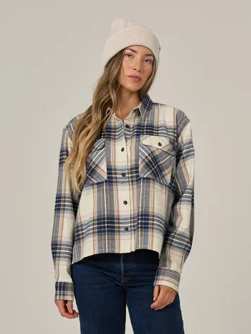 Salty crew WOMEN'S NOMAD FLANNEL BIRCH