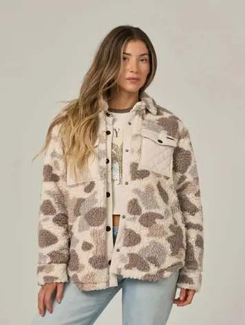Salty crew FEMMES CALM SEAS SHACKET SAND CAMO
