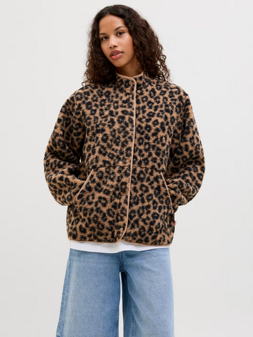 JJXX FEMMES JXVERA TEDDY JACKET CORNSTALK/LEOPARD