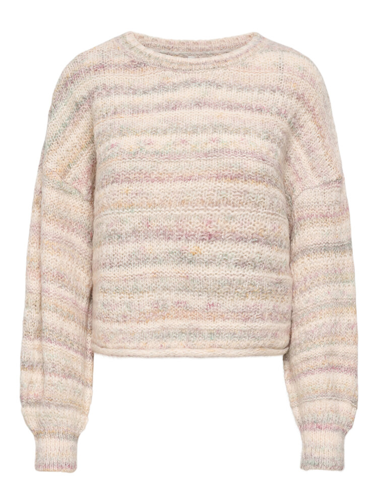 Only WOMEN'S GOLA LS SHORT LOOSE O-NECK PULLOVER