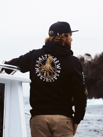 Salty crew MEN'S TENTACLES FLEECE HOODIE BLACK