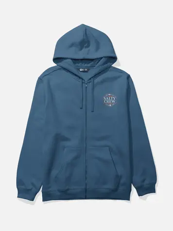 Salty crew MEN'S SPLIT UP ZIP FLEECE CAST BLUE