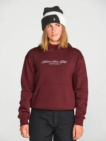 Volcom WOMEN'S ALPINE ALL DAY FLEECE HOODIE PINOT