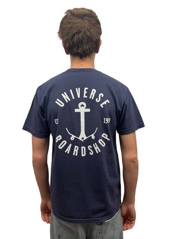 Universe Boardshop ANCRE T-SHIRT NAVY WASH/WHITE