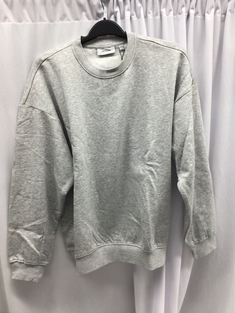 Only & Sons MEN'S TURNER LIFE VTG CREW NECK LIGHT GREY MELANGE