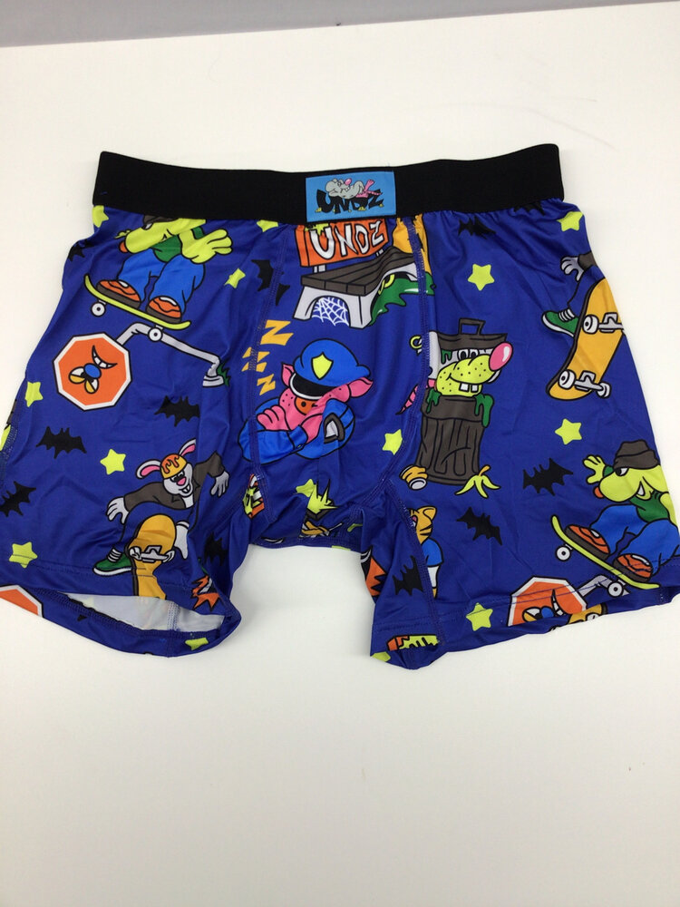 Undz MEN'S CLASSIC BOXER NIGHT SKATER BLUE