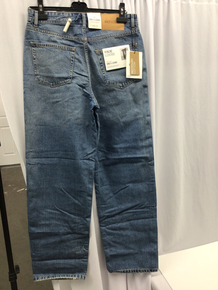 Only & Sons FADE LOOSE DENIM 32 MEDIUM BLUE