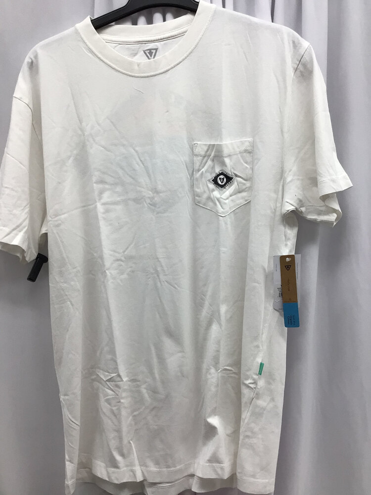 Vissla MEN'S WAVE CHASERS PREMIUM ORGANIC POCKET TEE WHITE