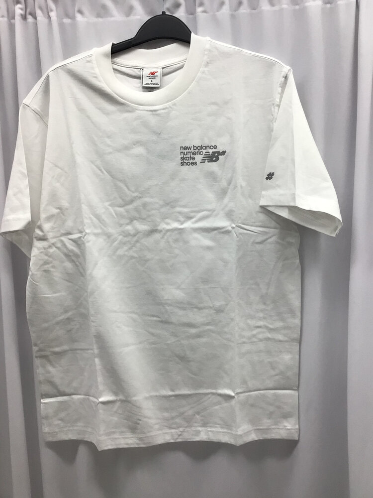 New Balance MEN'S NUMERIC SMALL LOGO JERSEY T-SHIRT WHITE