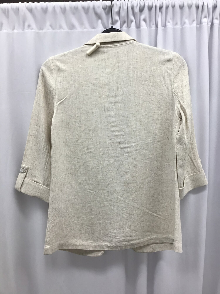 Only WOMEN'S SIESTA 3/4 OPEN LIN BLAZER