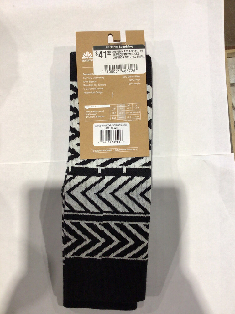 AUTUMN MEN'S SERVICE SNOW SOCKS CHEVRON
