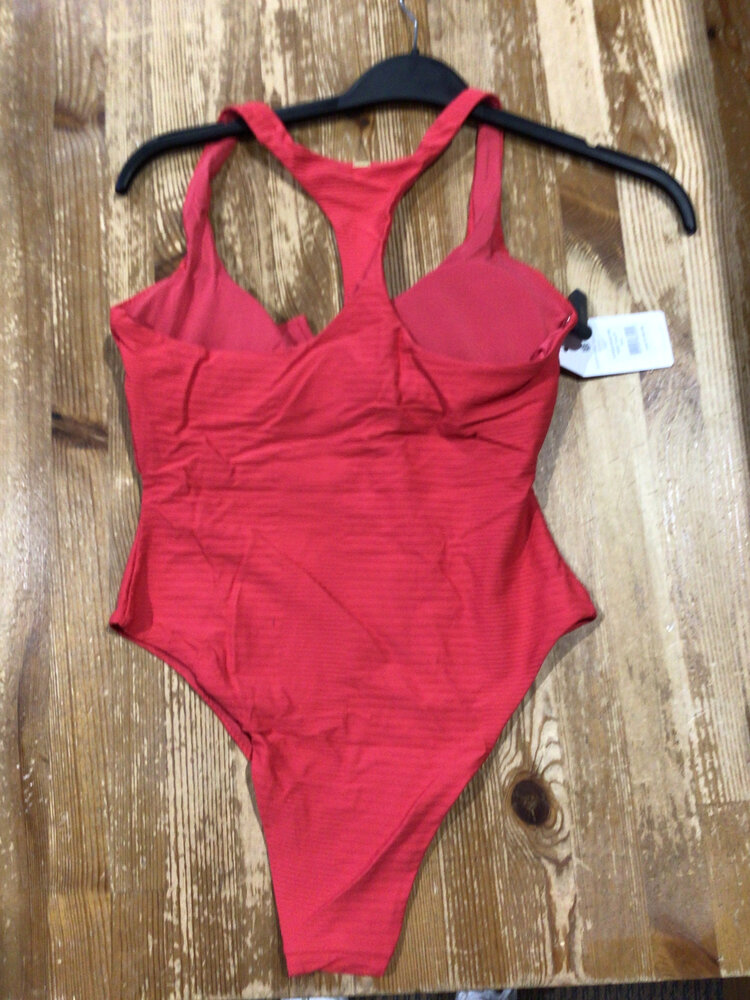 Everyday Sunday WOMEN'S TEXTURED RACERBACK EXTRA HIGH-LEG ONE-PIECE