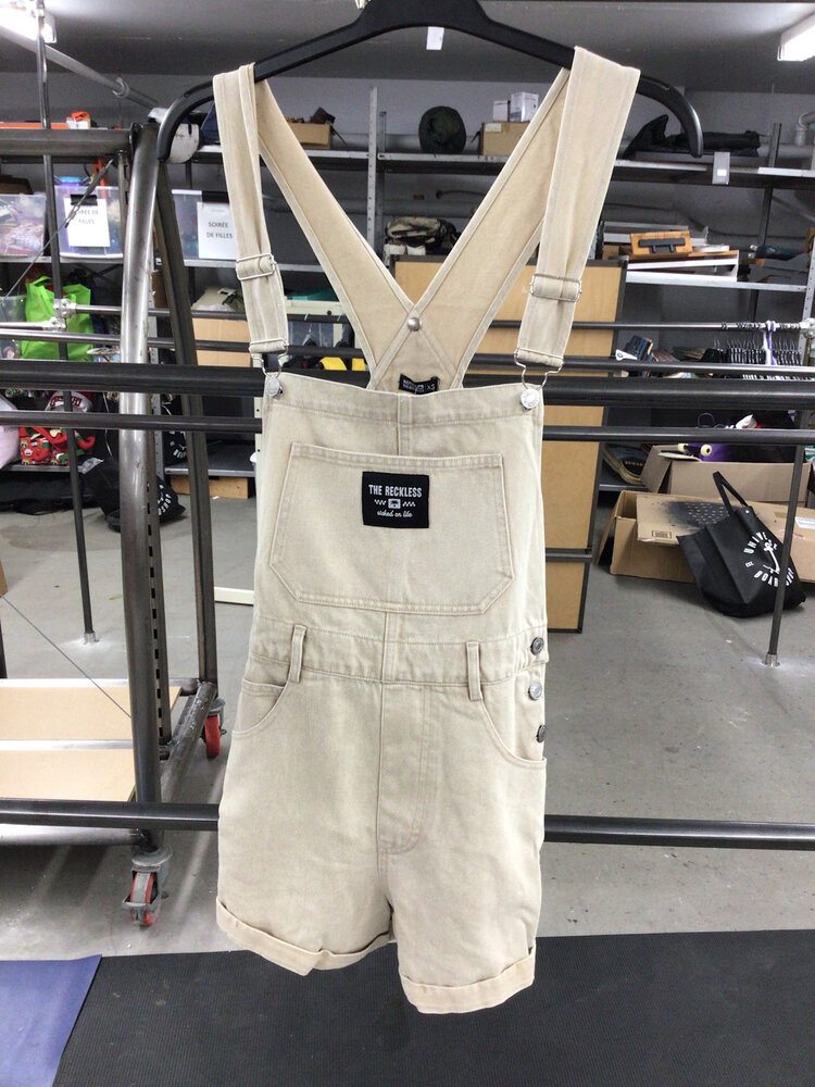 Notice the reckless FEMMES SAFARI SHORT OVERALLS