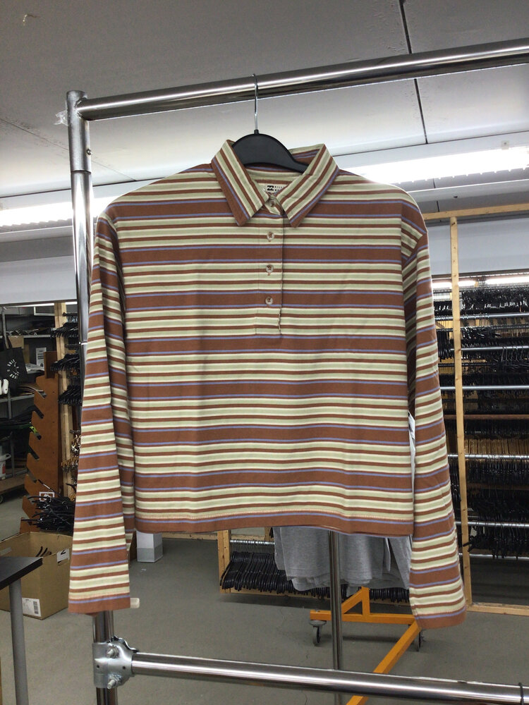 Billabong FEMMES SUGAR STRIPE LONG SLEEVE POLO