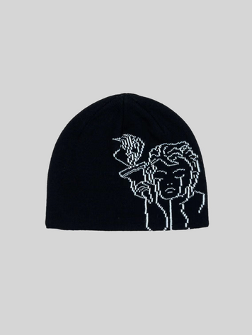 Beyond Medals HOMMES JACQUARD ANGEL BEANIE BLACK