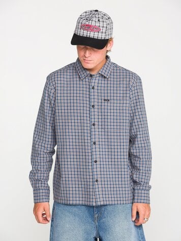 Volcom MEN'S LANDOS LONG SLEEVE SHIRT LIGHT NAVY