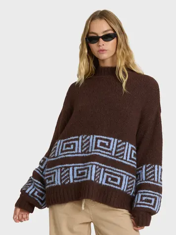 Billabong WOMEN'S MESA CREWNECK SWEATER TEAK
