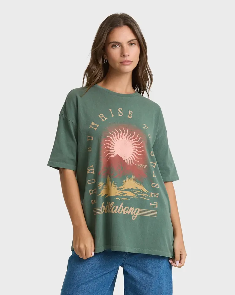 Billabong FEMMES SUNSET VIEW SHORT SLEEVE COTTON T-SHIRT