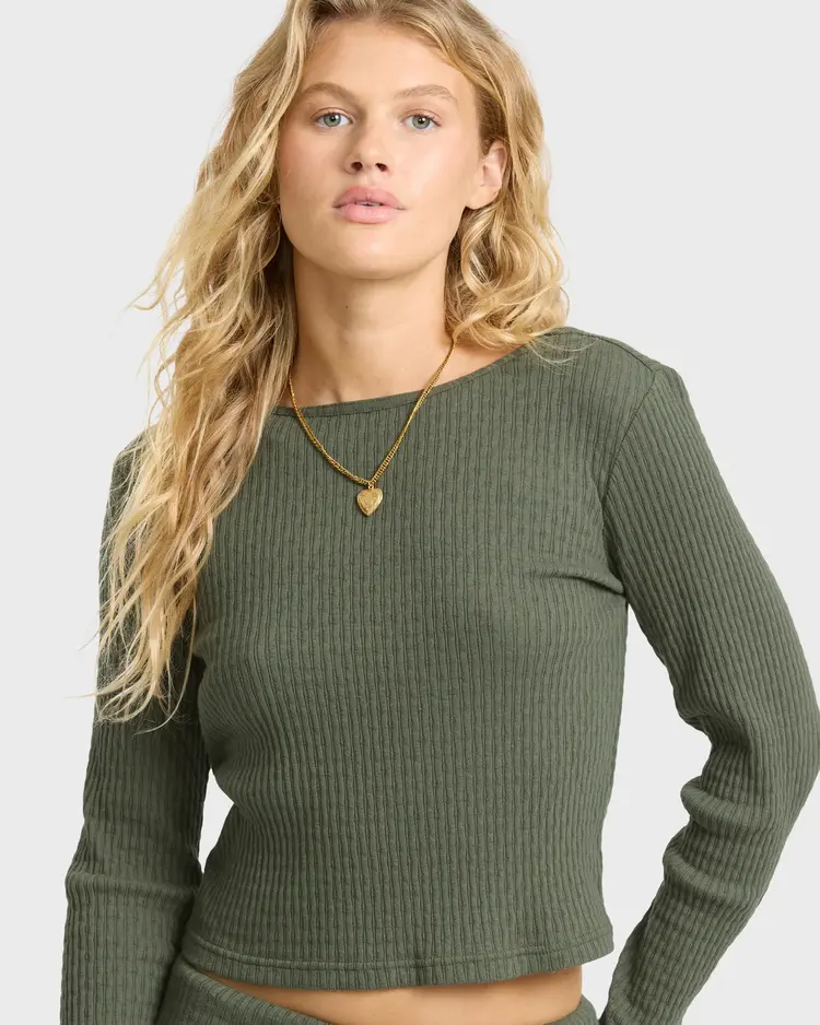 Billabong WOMEN'S SWEET COAST LONG SLEEVE KNIT TOP