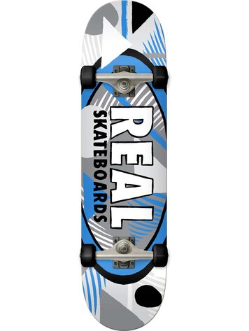 Real HATCHED OVAL SKATEBOARD COMPLET BLUE