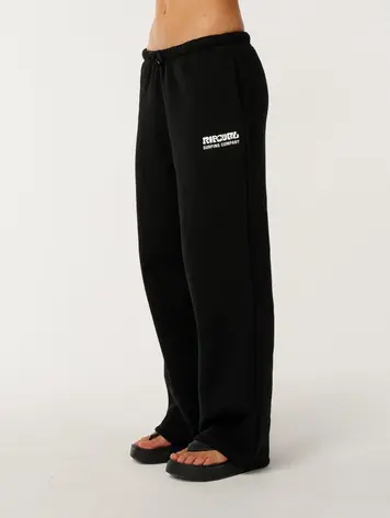 RIP CURL WOMEN'S SURF PUFF WIDE LEG TRACKPANT BLACK