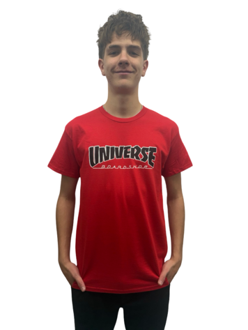 Universe Boardshop T-SHIRT THRASHED UNIVERSE RED/WHITE/BLACK/WHITE