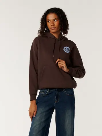 RIP CURL FEMMES SURF PUFF RELAXED HOOD BROWN