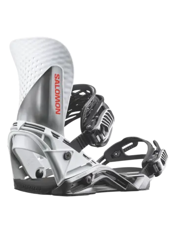 Salomon MEN'S HOLOGRAM SNOWBOARD BINDINGS GREY METALLIC/WHITE/RED