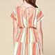 Oddi D20855 Stripe Linen Short Sleeve Dress