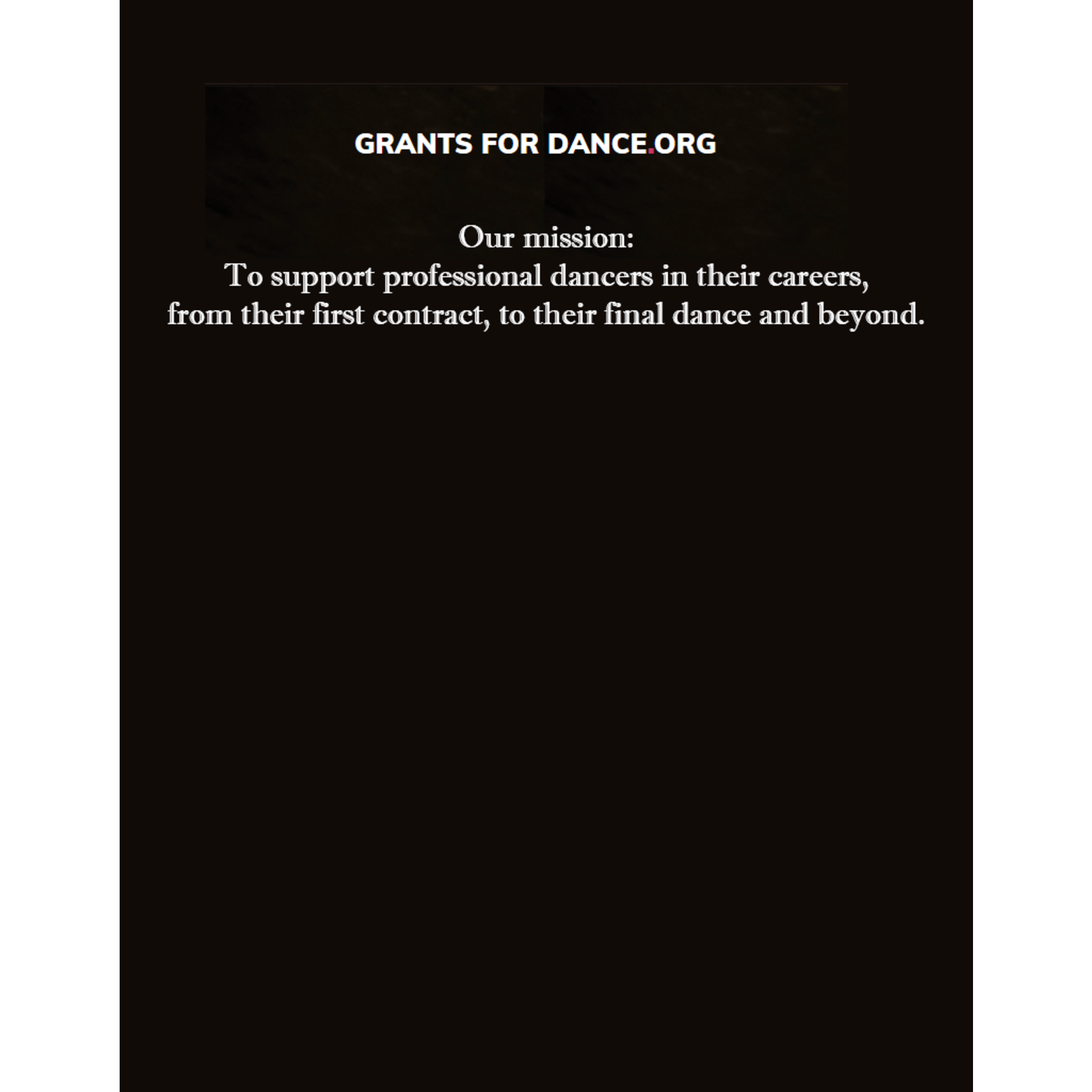 Donate to Grants for Dance