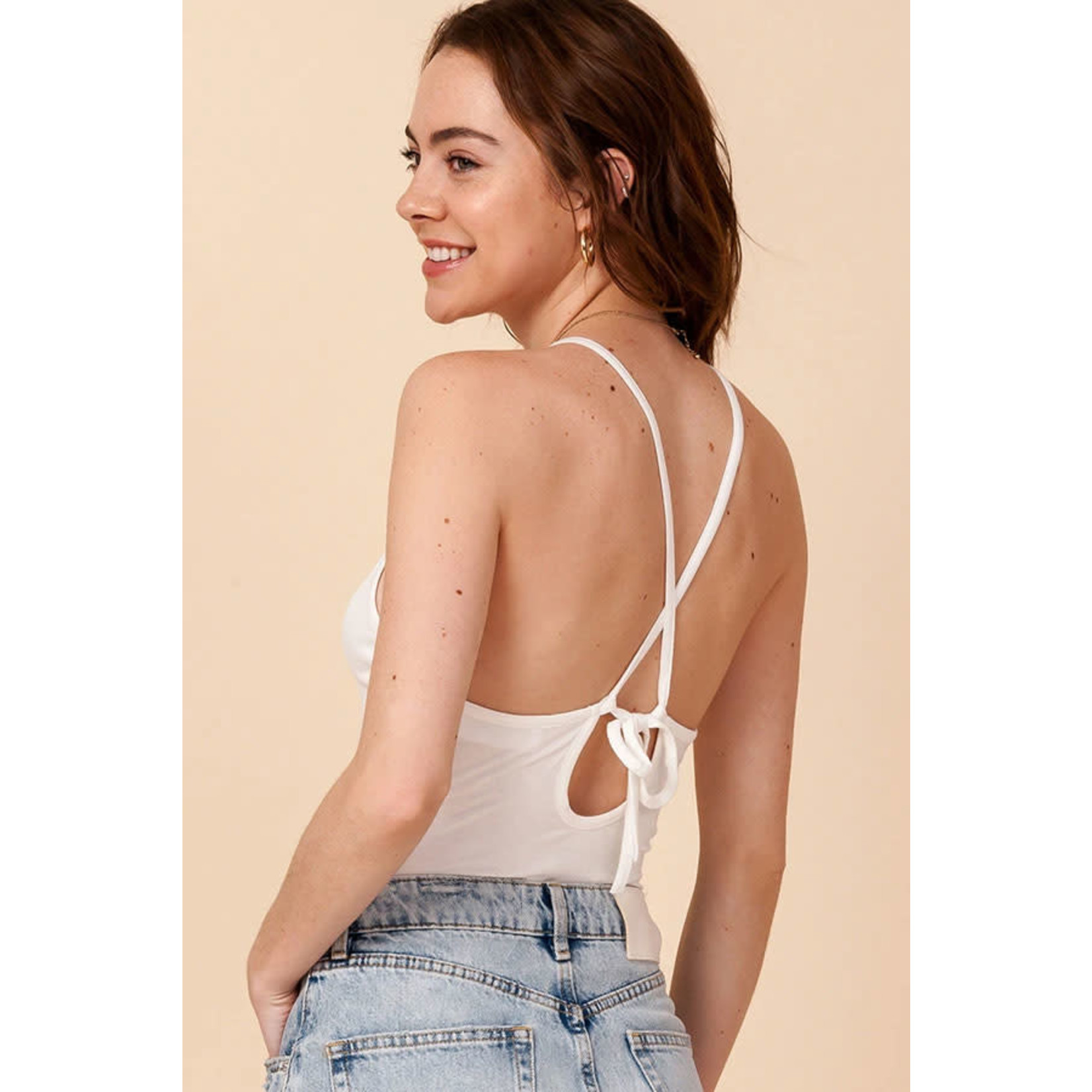 Summer Staples Open Back Bodysuit (Nude Pink)