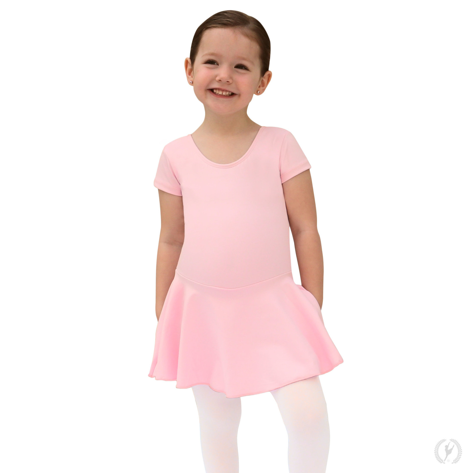 Eurotard 44464c - Girls Short Sleeve Dance Dress with Tactel® Microfiber