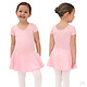 Eurotard 44464c - Girls Short Sleeve Dance Dress with Tactel® Microfiber