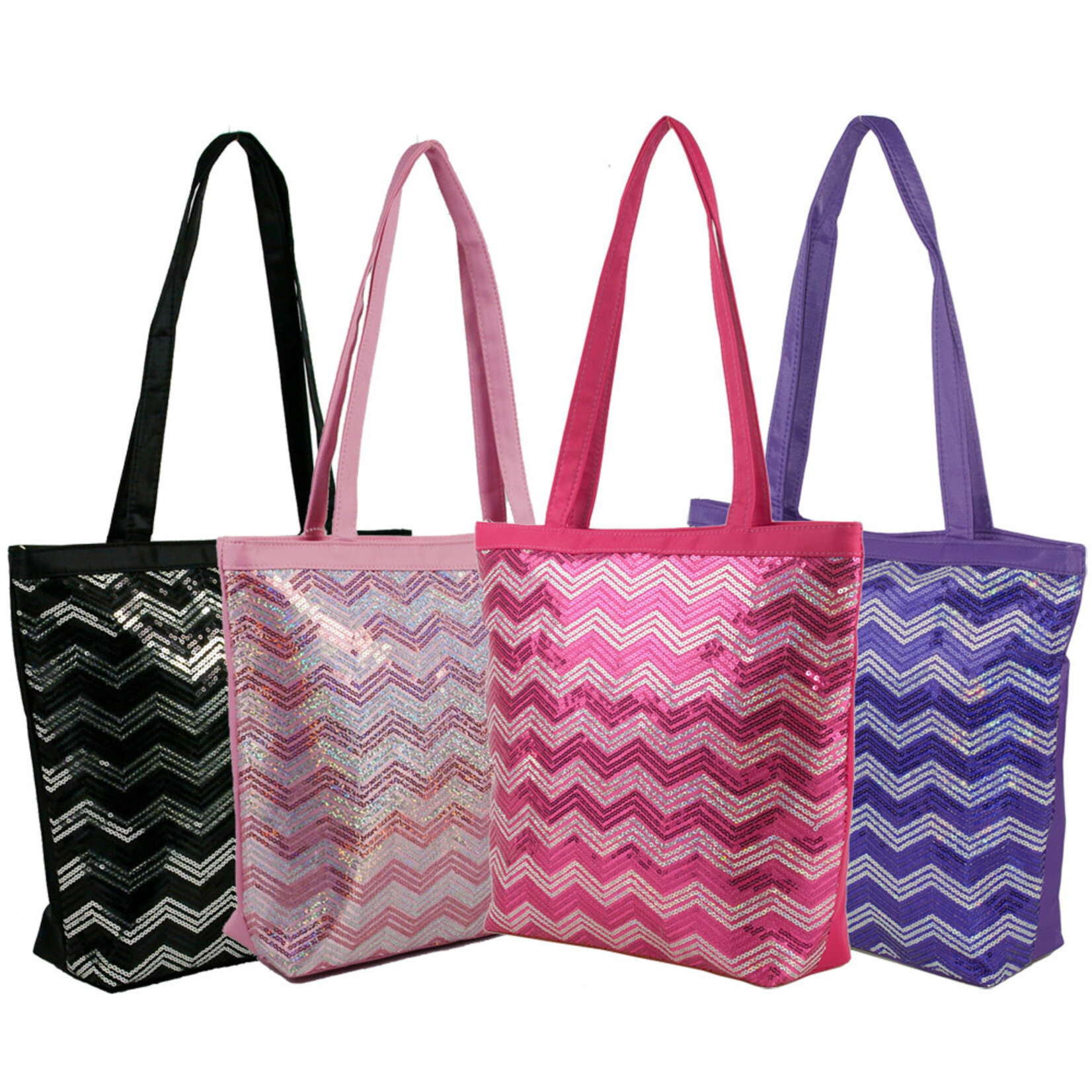 tyvm Chevron Sequin Totes 44521