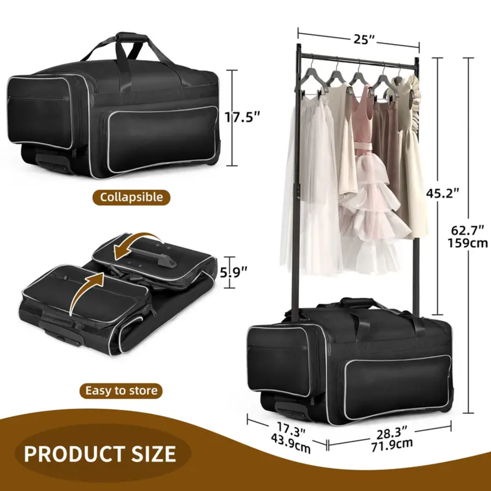 Claypool Dancewear Company ABA001 Dance Bag w/Garment Rack