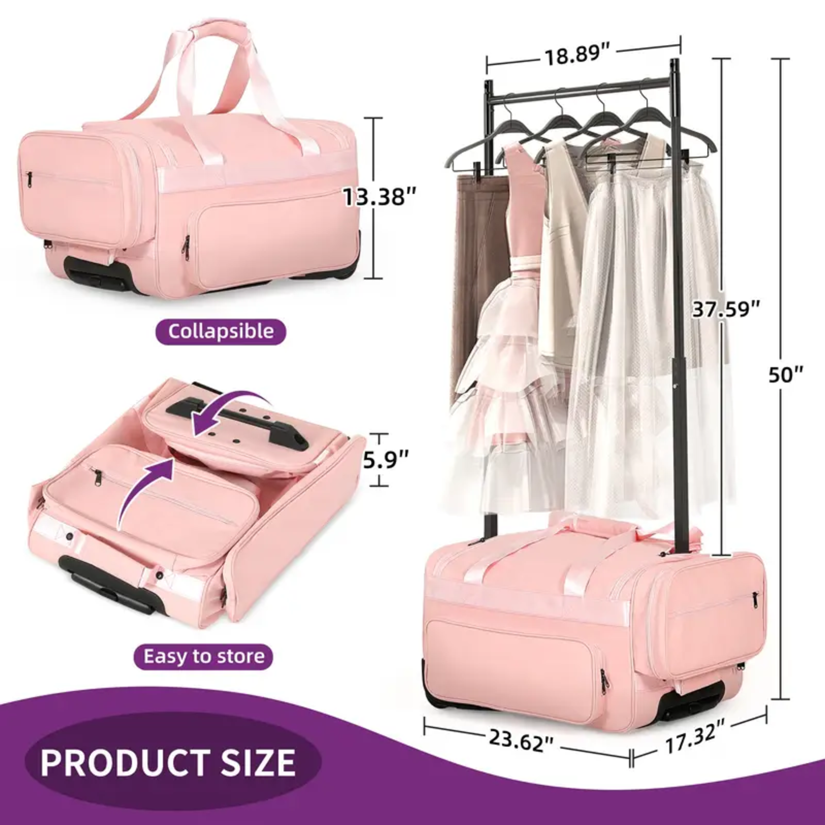 Claypool Dancewear Company ABA001 Dance Bag w/Garment Rack