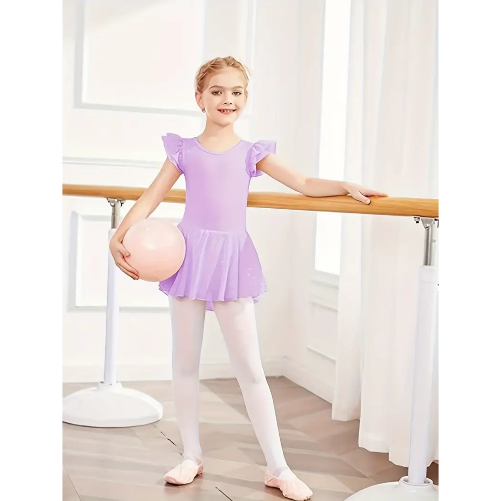 Claypool Dancewear Company LG003 Sequin Short Sleeve Leo Dress