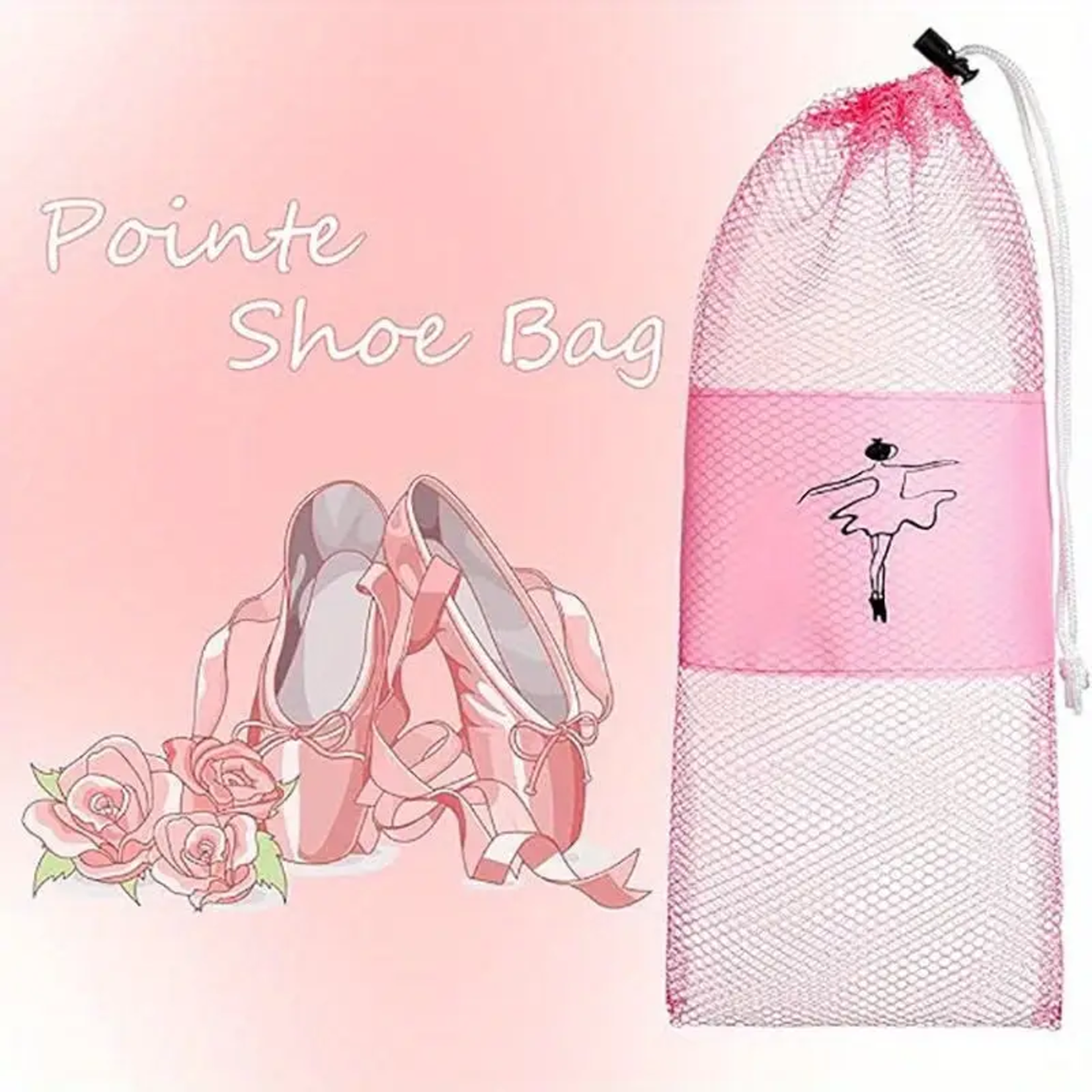 Claypool Dancewear Company ABA006 Mesh Drawstring Bag
