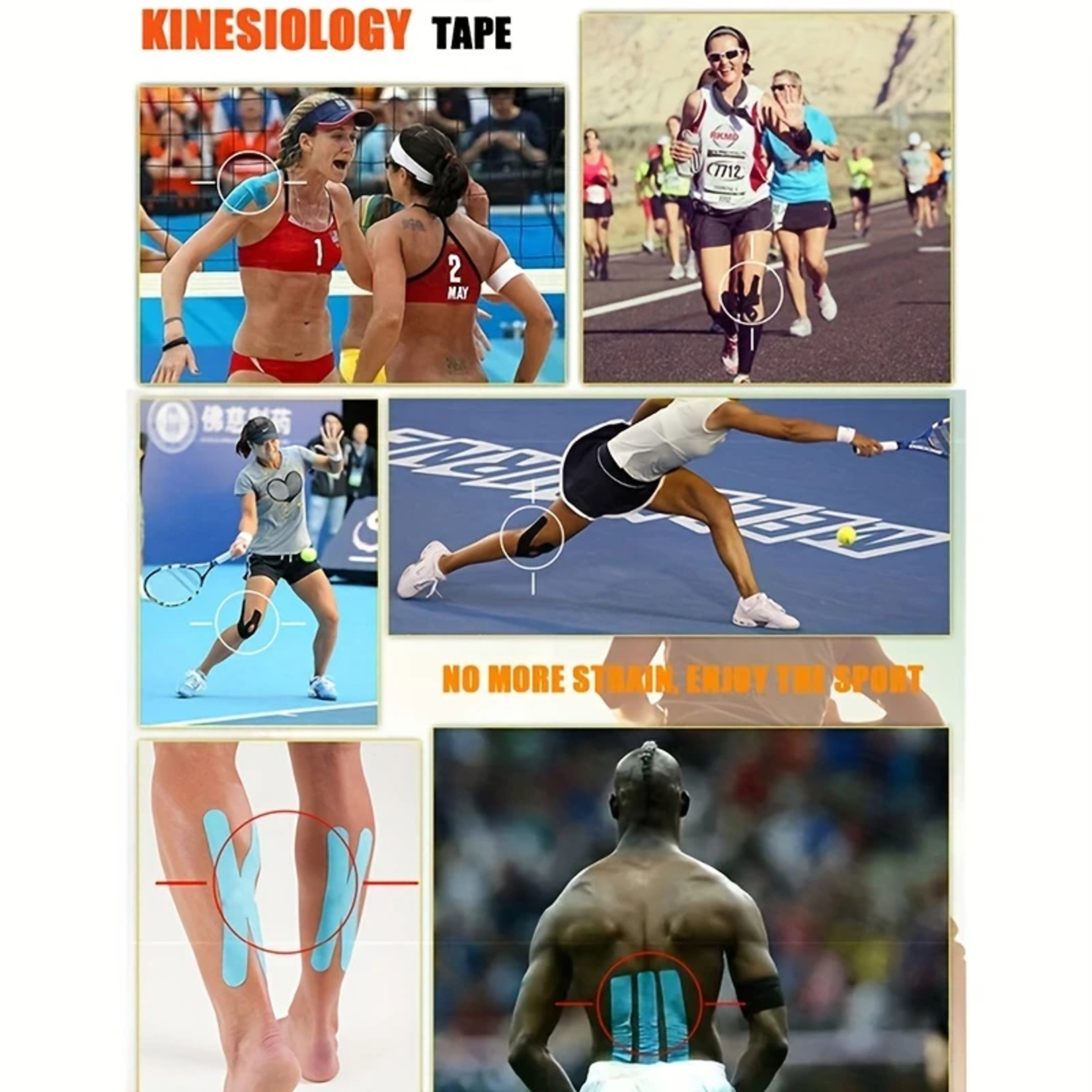 Claypool Dancewear Company AT012 Kinesiology "KT" Tape - Lt Beige
