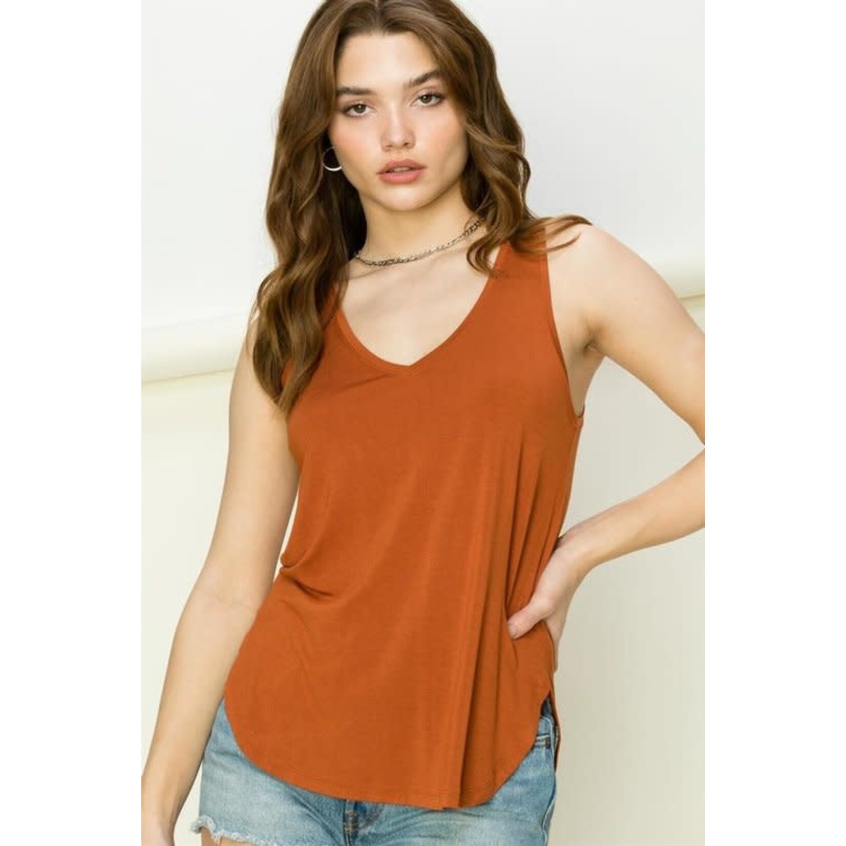 Double Zero Call Me Yours V-Neck Tank Top