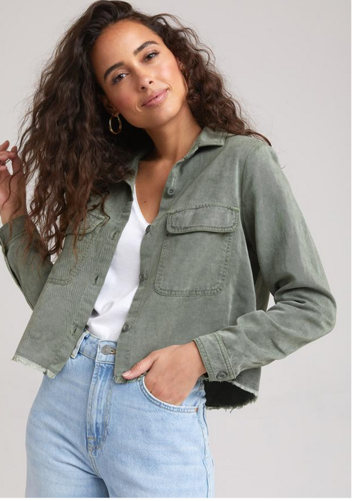 PATCH POCKET FRAYED HEM SHIRT - Beaufort