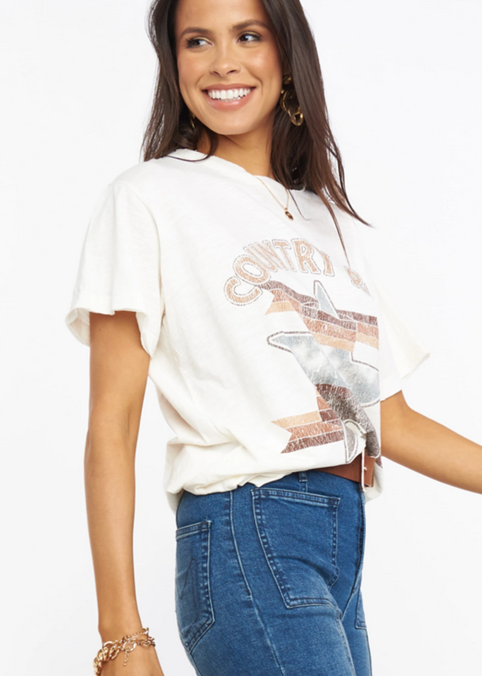 SHOW ME YOUR MUMU COOPER TEE COUNTRY ROADS GRAPHIC