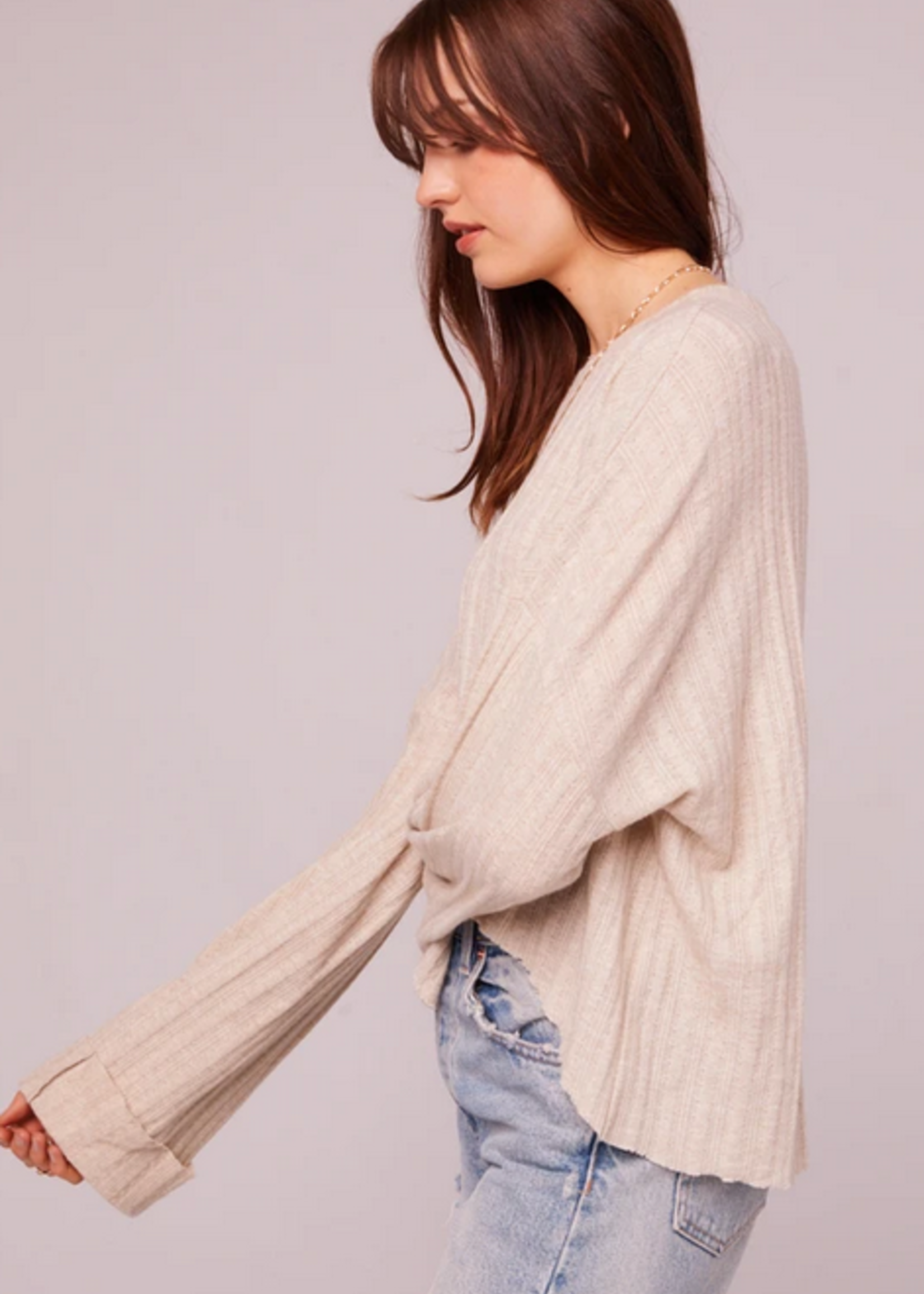 BAND OF GYPSIES WESTMINSTER ASYMMETRICAL HEM SWEATER